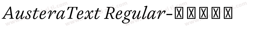 AusteraText Regular字体转换